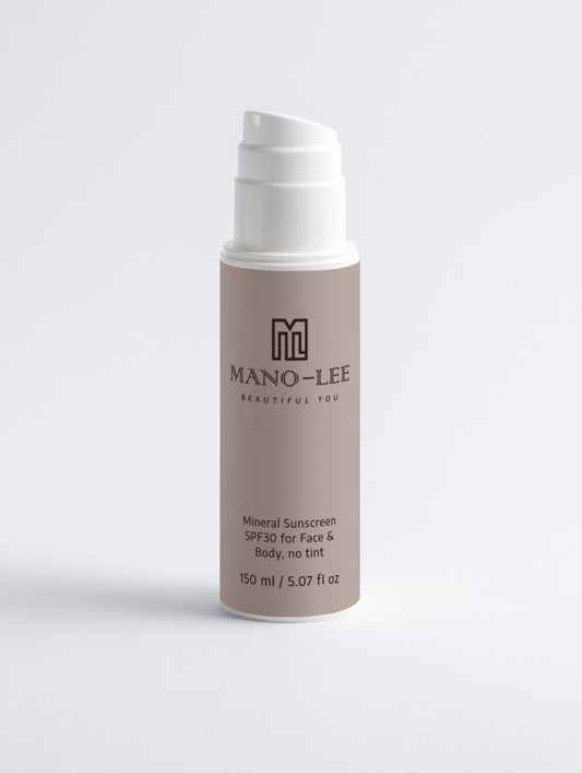Mano-Lee Mineral Sunscreen SPF30 for Face & Body, no tint 150 ml