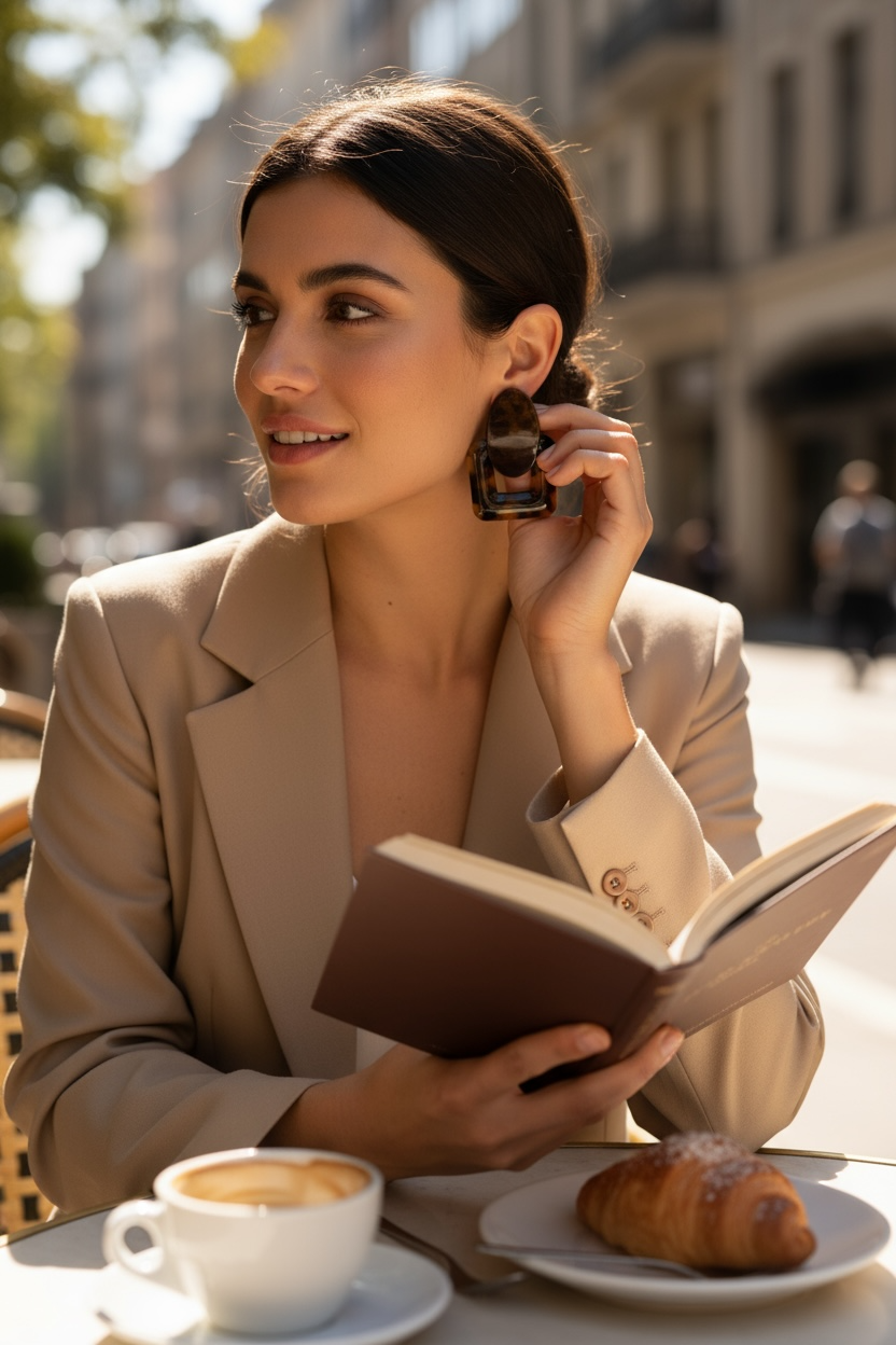 The Amber Muse Earrings - Bold. Timeless. Unapologetically chic.