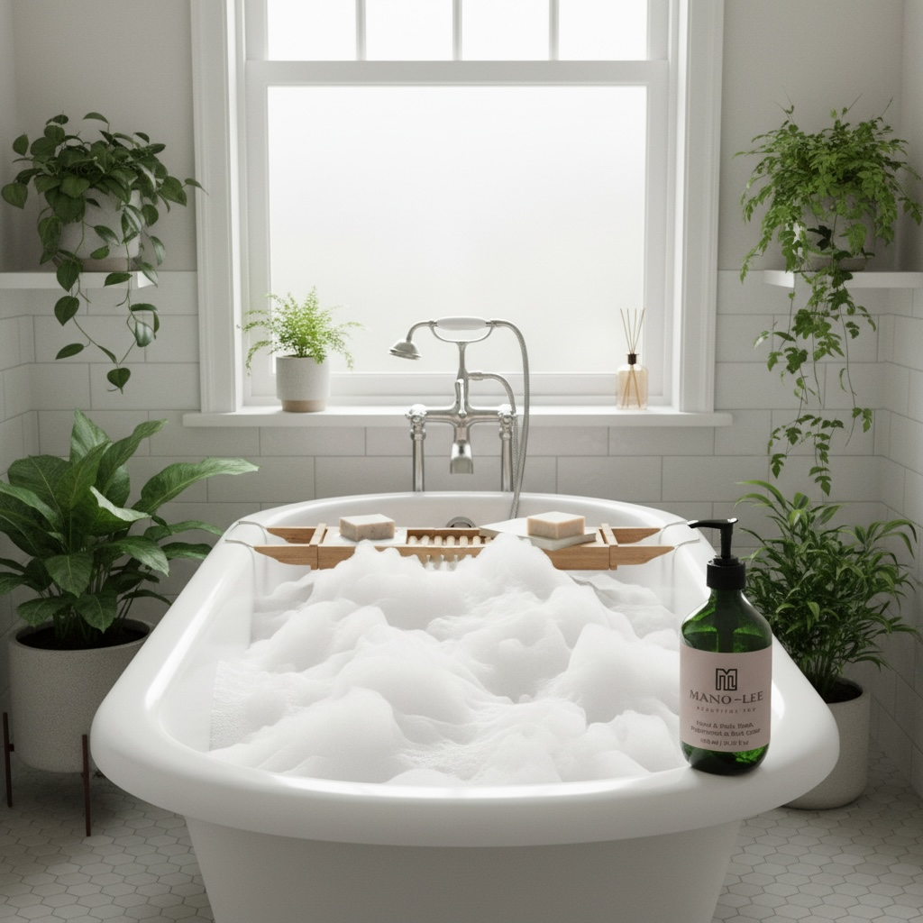 Mano-Lee Bath & Shower gel, Peppermint & Dark Cedar