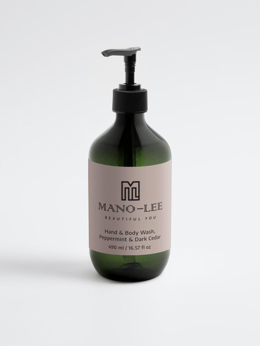 Mano-Lee Bath & Shower gel, Peppermint & Dark Cedar